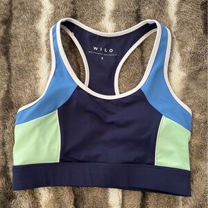 Wilo Blue and Green Sports Bra